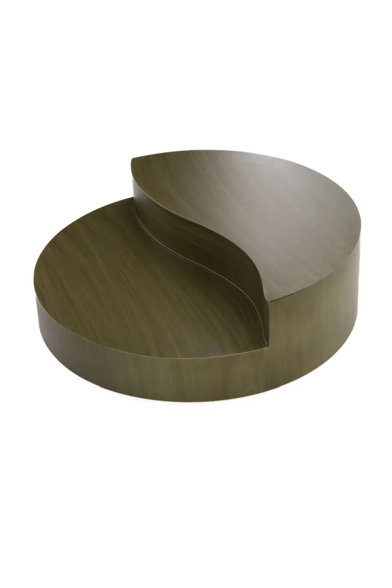 Gray Brass Tiered Coffee Table | OROA Modern Avocet image number 3