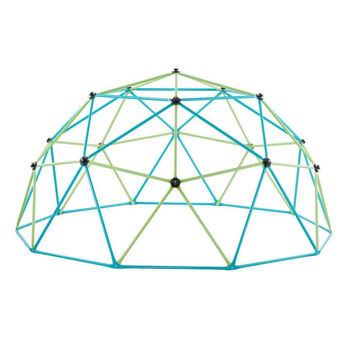 Geometric Climbing Dome with Swing Seat, Outdoor Playground Equipment for Kids Backyard-Multi Color
