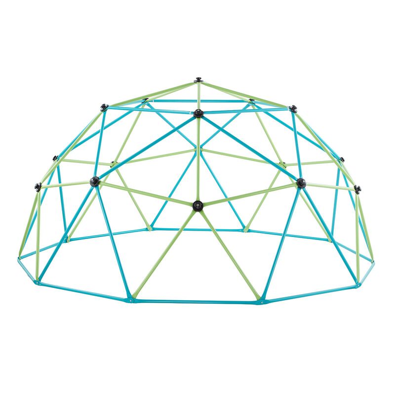Geometric Climbing Dome with Swing Seat, Outdoor Playground Equipment for Kids Backyard-Multi Color image number 0