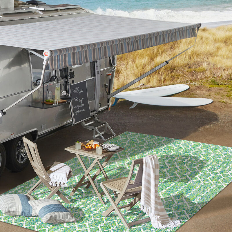 Ourika Moroccan Geometric Textured Weave Indoor/Outdoor Area Rug