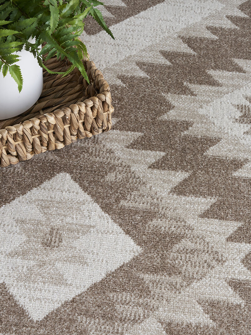 Washable Decor WSD06 Beige/Black 5'3" x 7' Rug