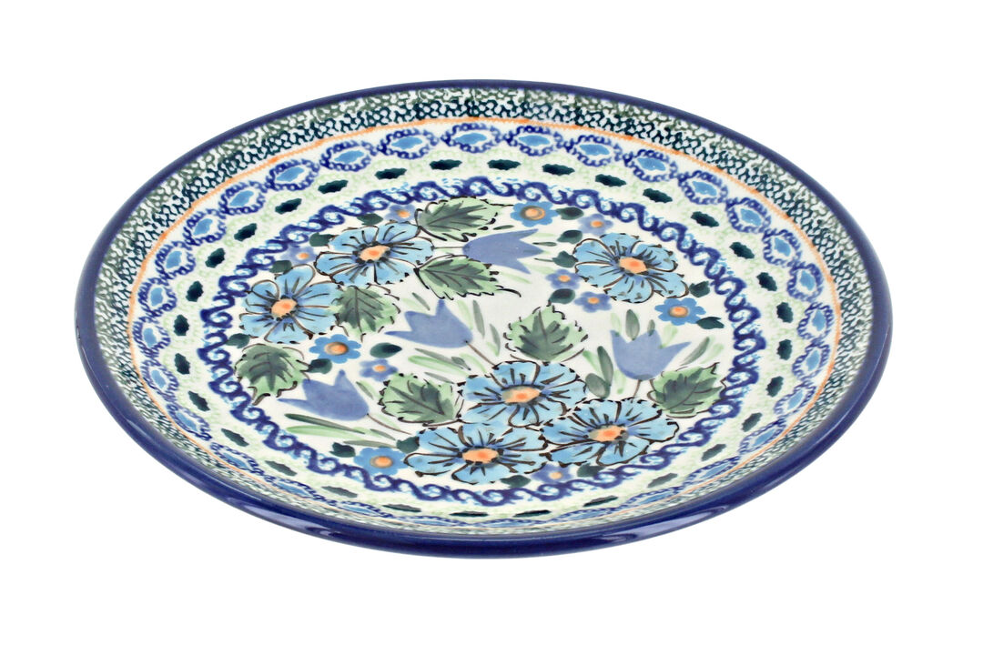 Blue Rose Polish Pottery Willow Dessert Plate