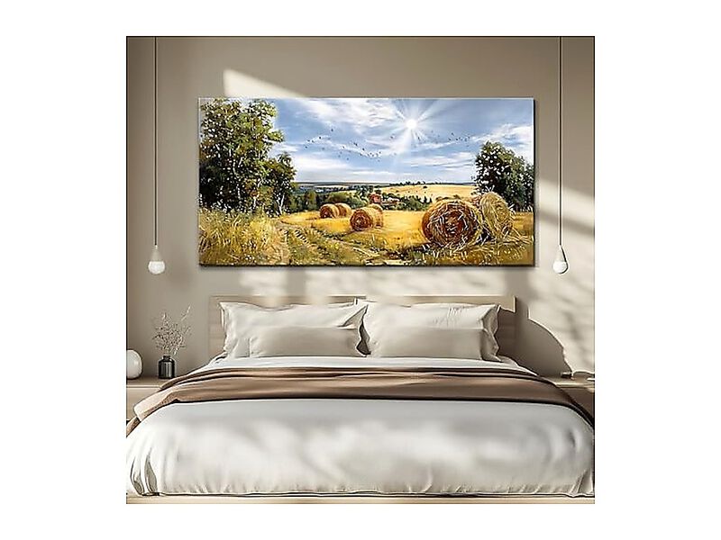 Framed Wall Decor Living Room Canvas Art Bedroom Inspiration Country Field image number 2