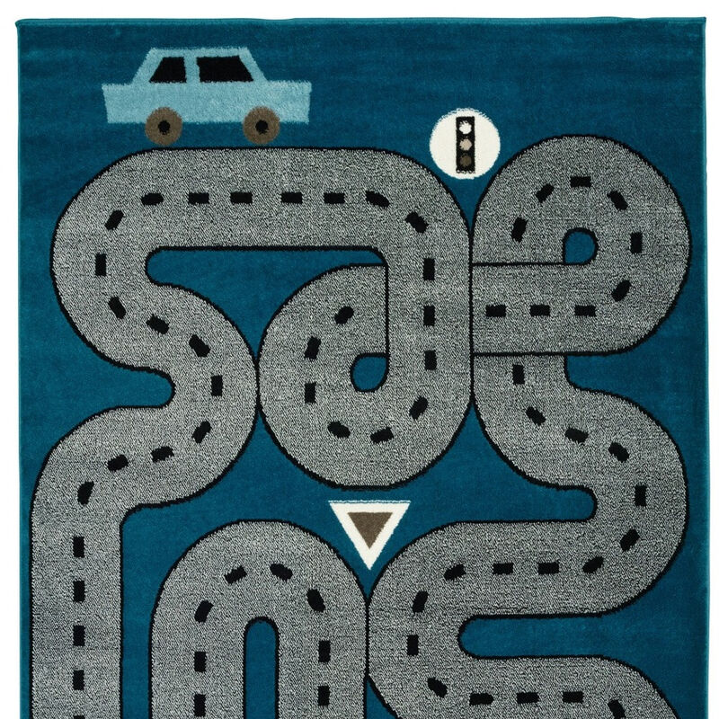 HomeRoots Imaginative Racetrack Area Rug image number 3