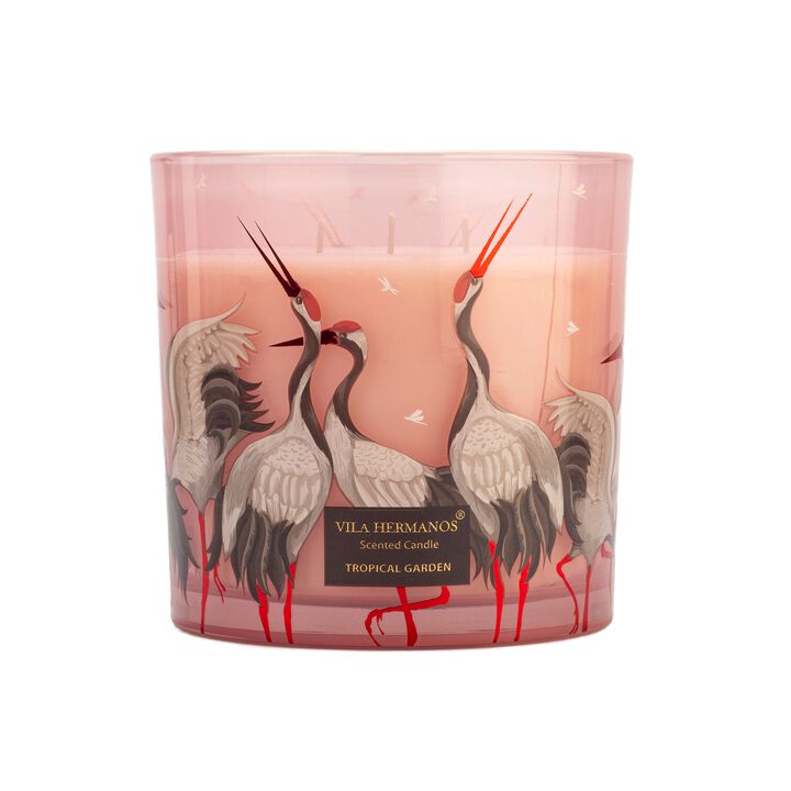 Candle in Jar JUNGLETOPIA FLAMINGO PINK 650gr