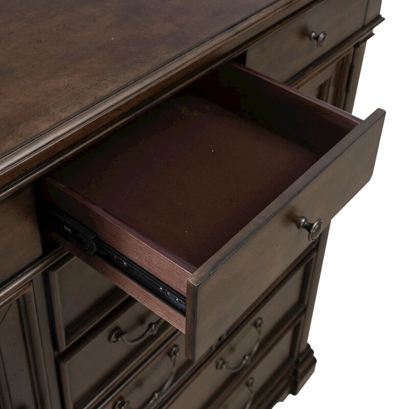 Liberty Furniture Arden Road 2 Door 10 Drawer Chest for Bedroom - Satin Cherry image number 8