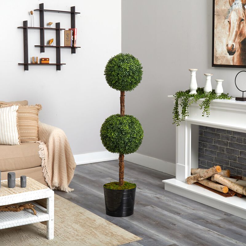 Hivvago 10 Feet Golden Cane Artificial Palm Tree