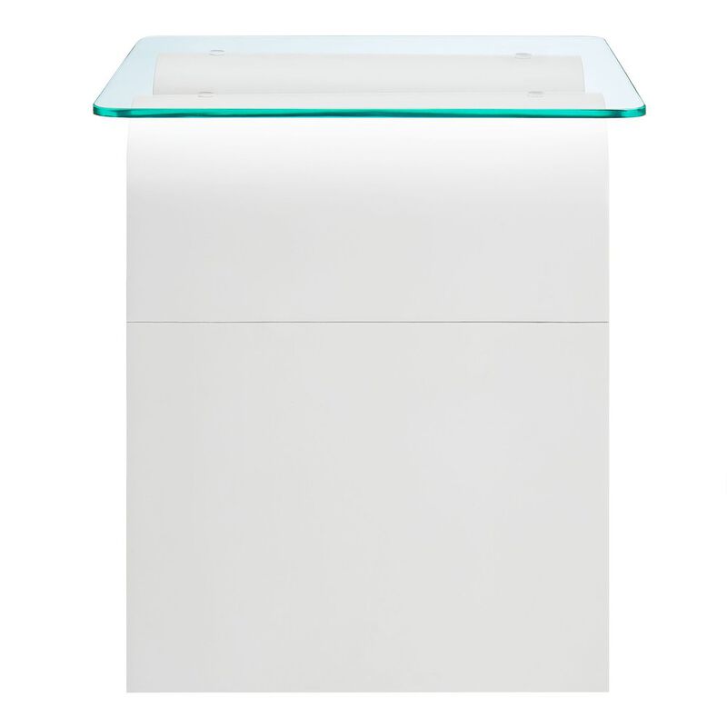 Ondine Glass Top Side Table image number 3