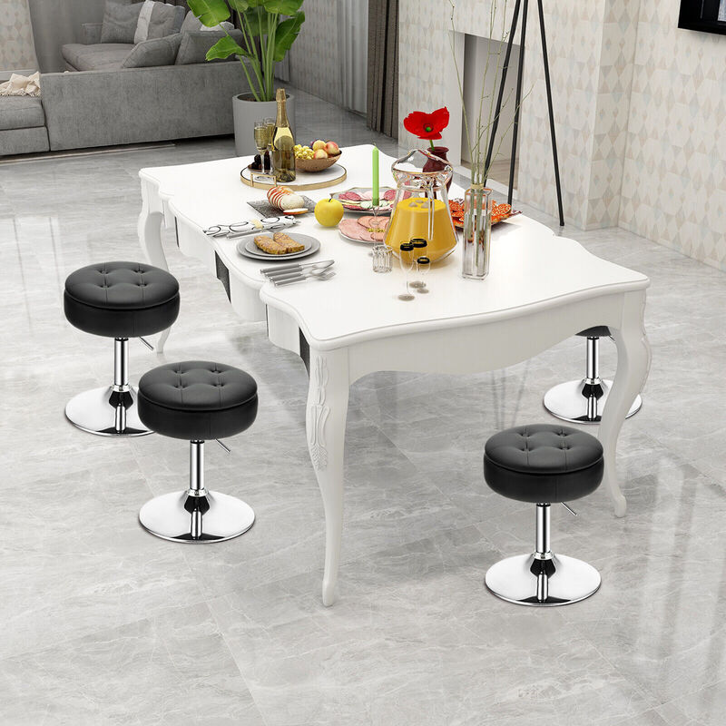 Adjustable 360&deg; Swivel Storage Vanity Stool For Bedroom