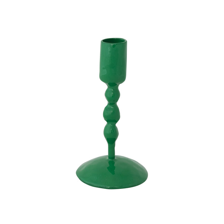 Verdant Enamel Iron Taper Holder