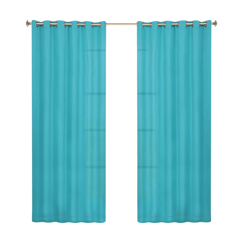 Modern Solid Blackout Curtain Panels Set of 2 Room Darkening Drapes image number 0