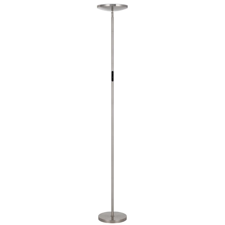 Floor Lamp with LED Torchiere, Touch Dimmer, 70 Inch Brushed Steel