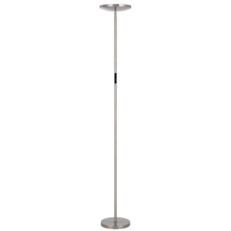 Floor Lamp with LED Torchiere, Touch Dimmer, 70 Inch Brushed Steel image number 0