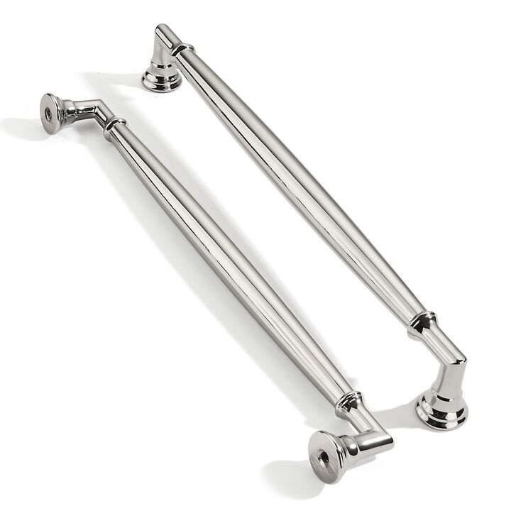 ZAUYX 2 Pack 8 Inch Hole Center Polished Nickel Cabinet pulls Solid Heavy Duty Cabinet Pull Cabinet Handles Kitchen Cabinet Hard