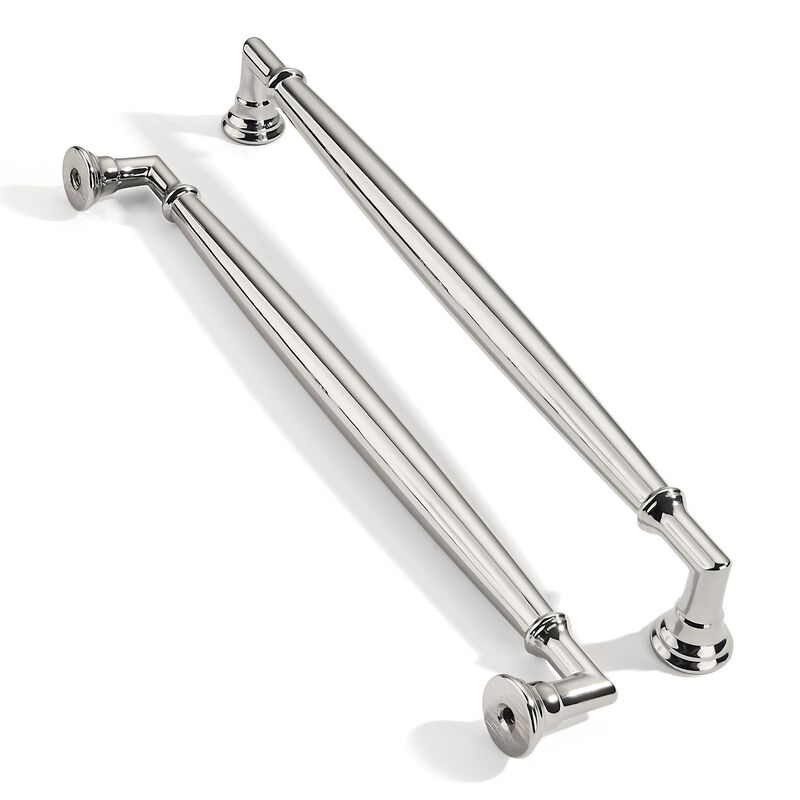 ZAUYX 2 Pack 8 Inch Hole Center Polished Nickel Cabinet pulls Solid Heavy Duty Cabinet Pull Cabinet Handles Kitchen Cabinet Hard
