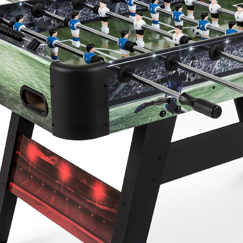54 Inch Full Size Foosball Table for Game Room with 2 Balls and Handles image number 2