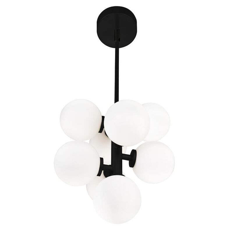 CWI Lighting Arya 8 Light Pendant With Black Finish