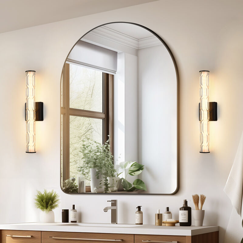 3.5 in. 1-Light LED Wall Sconce with Iron Shade (Set of 2) image number 8
