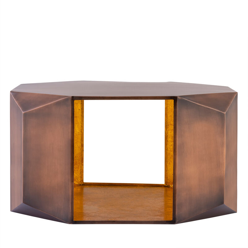 Lorvique Gold Hexagon Coffee Table image number 1