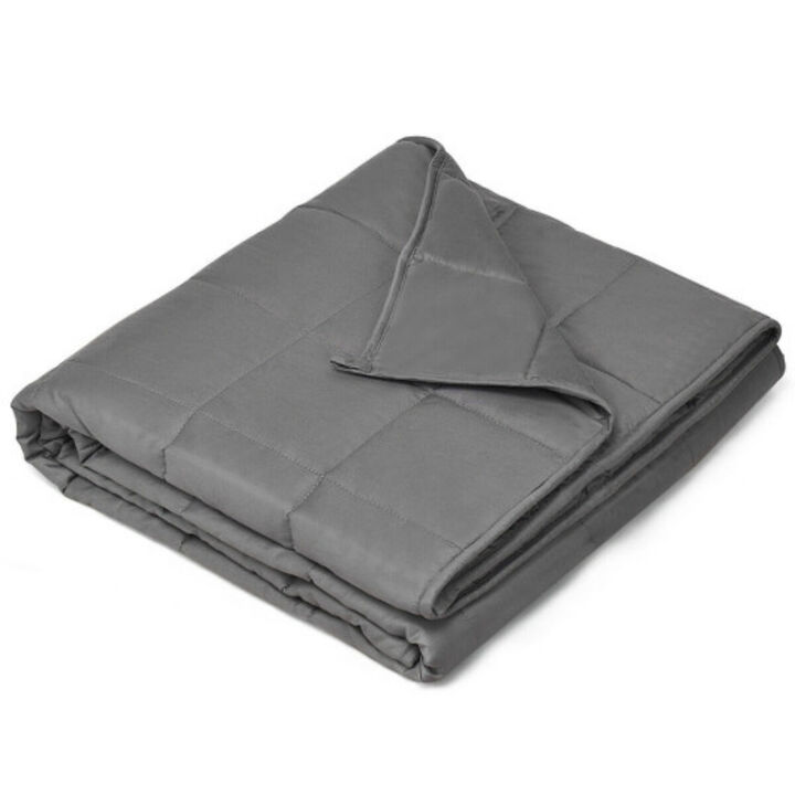 48 x72 Inch 15 lbs Weighted Blanket Smaller Pockets with Glass Beads Light