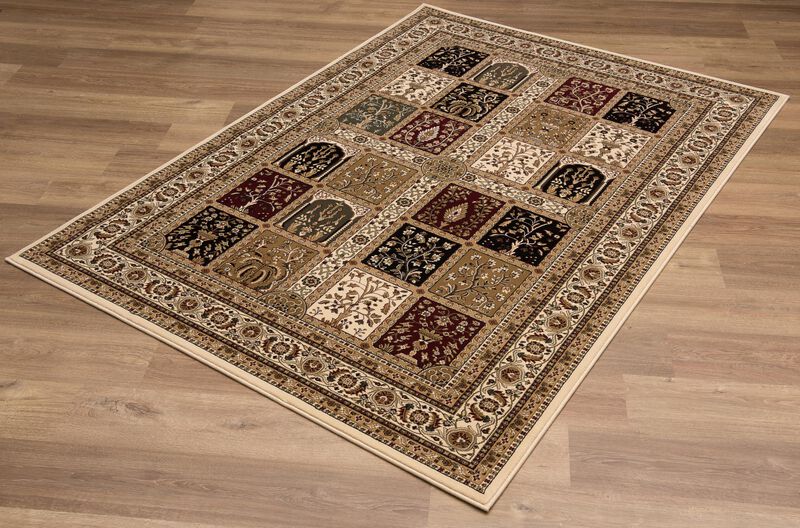 Rug Branch Jinan Traditional Persian Garden Beige Red Indoor Area Rug