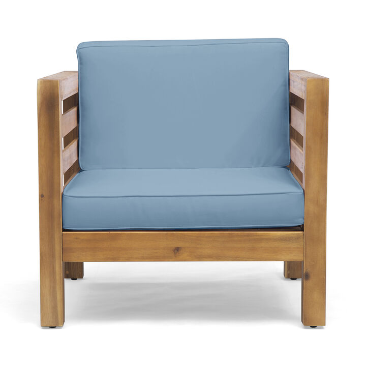 Merax Mid-Century Modern Acacia Wood Chair Lounge Chairs