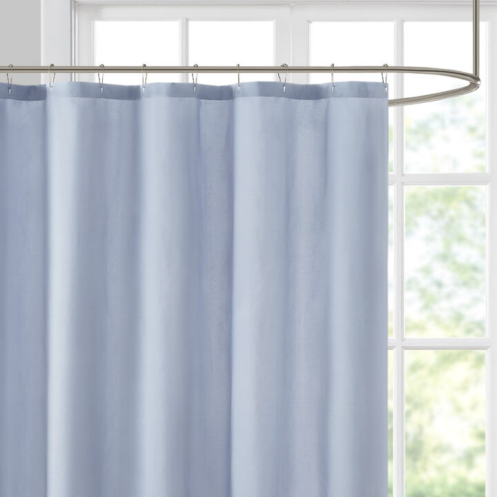 Gracie Mills Jorge Transitional Embroidered Pieced Shower Curtain