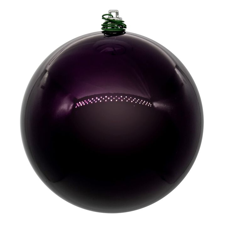 Vickerman 4" Plum Pearl UV Drilled Ball Ornament, 6 per Bag.