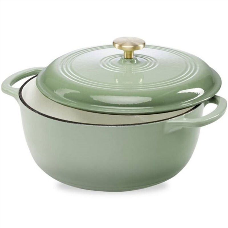 Enamel Cast Iron Dutch Oven for Kitchen Cooking and Baking