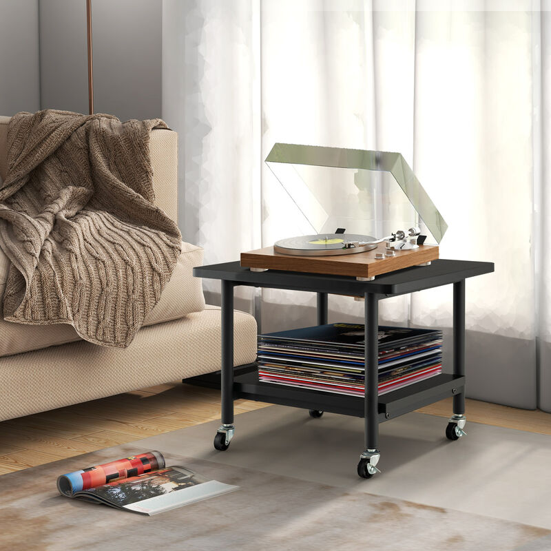 Under Desk Printer Stand with 360&deg; Swivel Casters