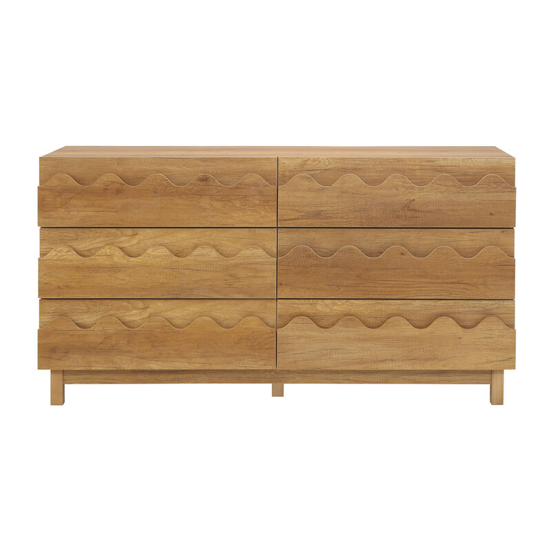 60" W Modern 6-Drawer Storage Dresser Chest image number 6
