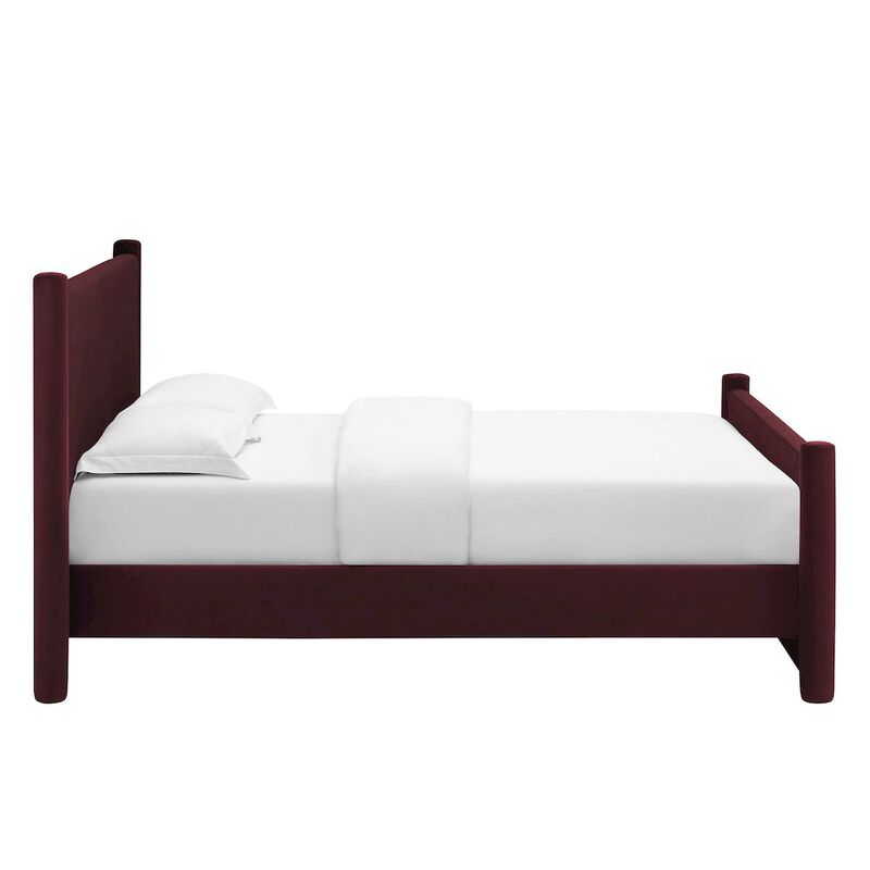 Rael Performance Velvet Full Platform Bed image number 4
