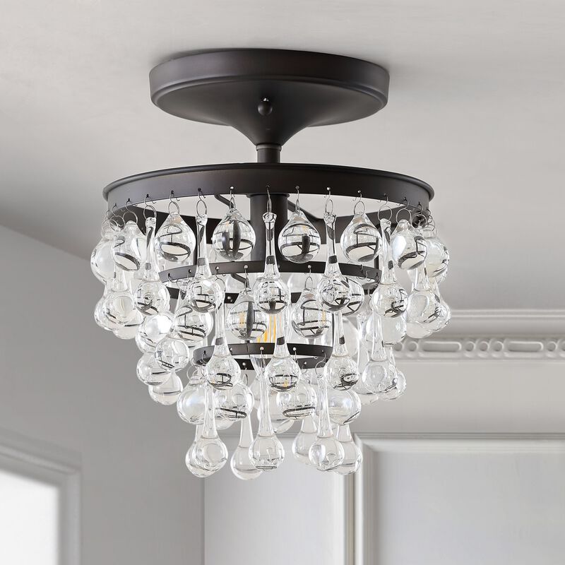 Toronto Metal/Crystal LED Flush Mount