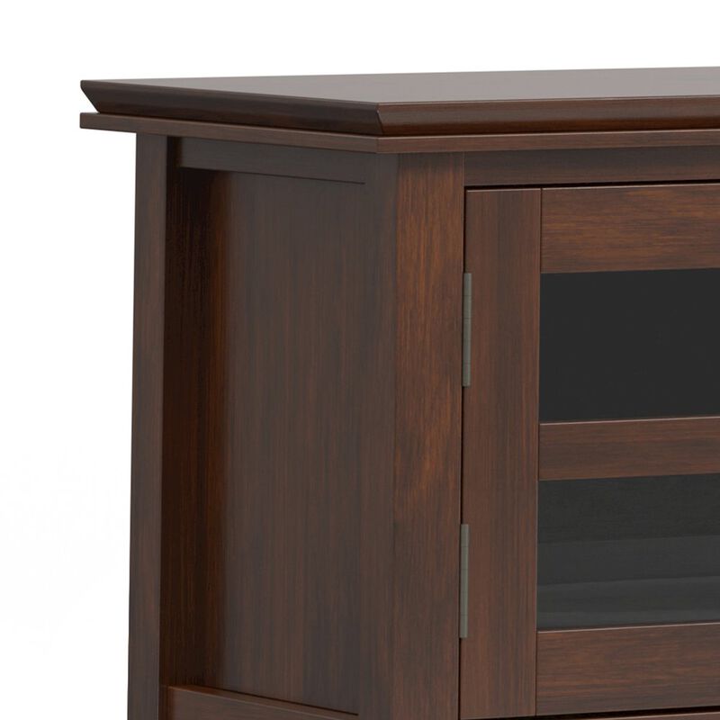 Simpli Home 72 Inch Low Tv Media Stand In Russet Brown For Tvs Up To 80 Inches