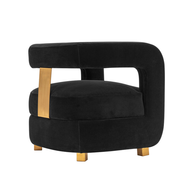 Amirah Black Accent Chair