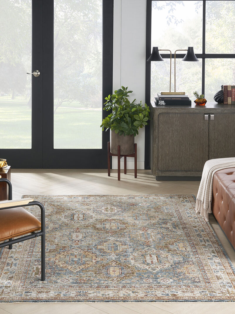 Sahar SHR01 Blue 3'11" x 5'11" Rug