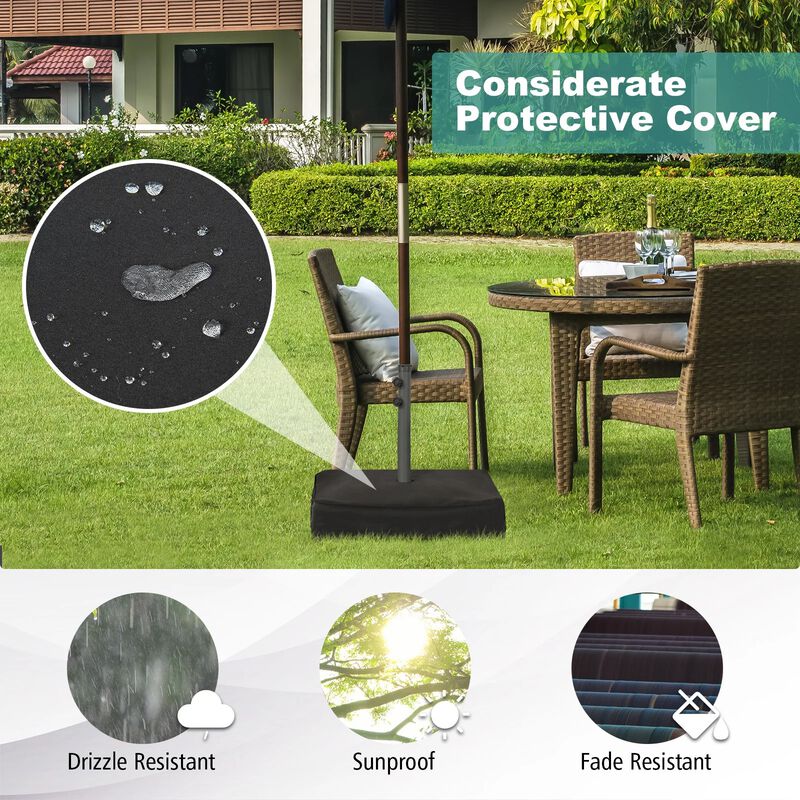 Mondawe Fillable Umbrella Base with 2 Sandbags and Dust-proof Cover