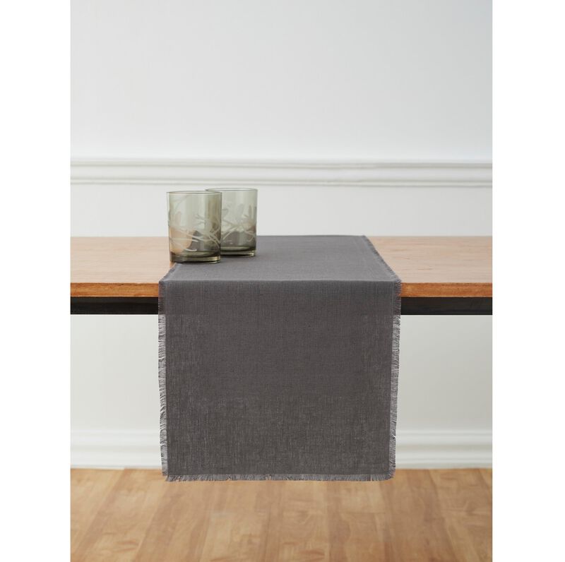Linen Table Runner - Fringe image number 2