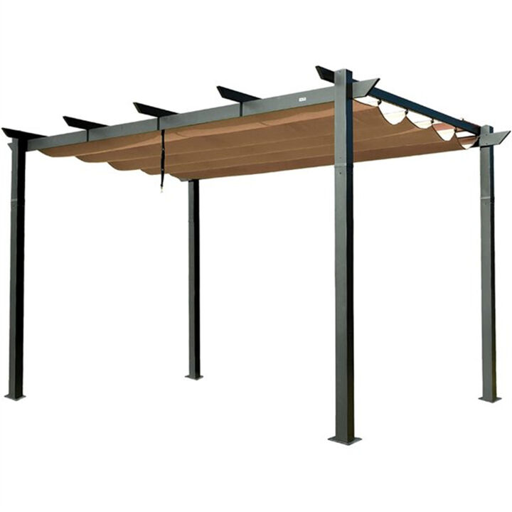 Streamdale Aluminum Pergola Gazebo with Retractable Canopy
