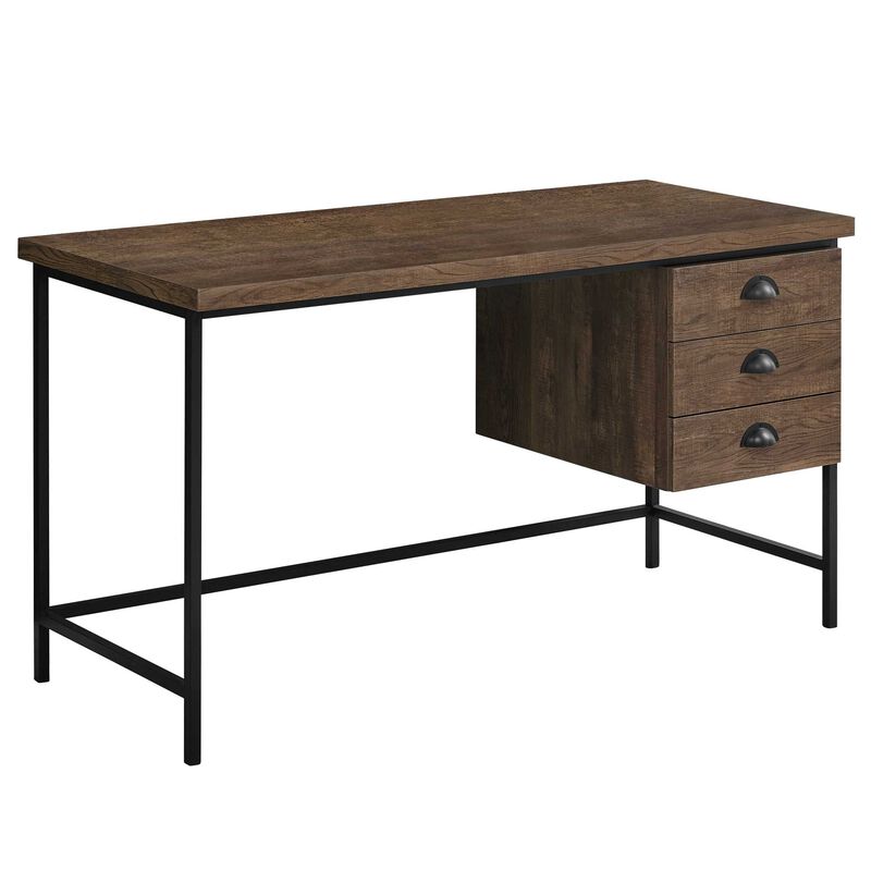Sturdy Computer Desk – Writing Table with Three Storage Drawers
