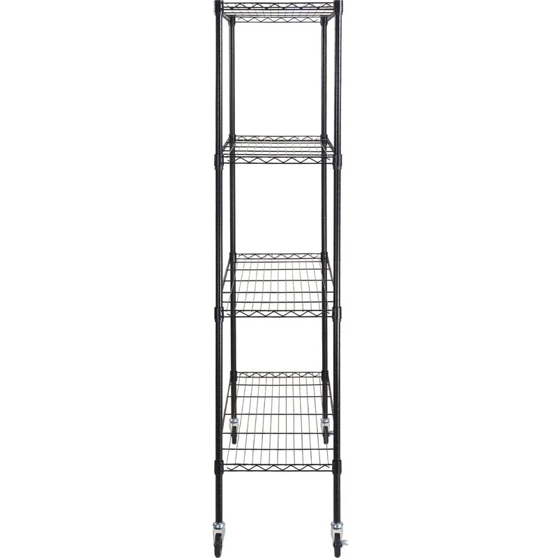 4 Tier Rolling Storage Shelving Unit, Heavy Duty Metal Wire Rack with Wheels image number 4