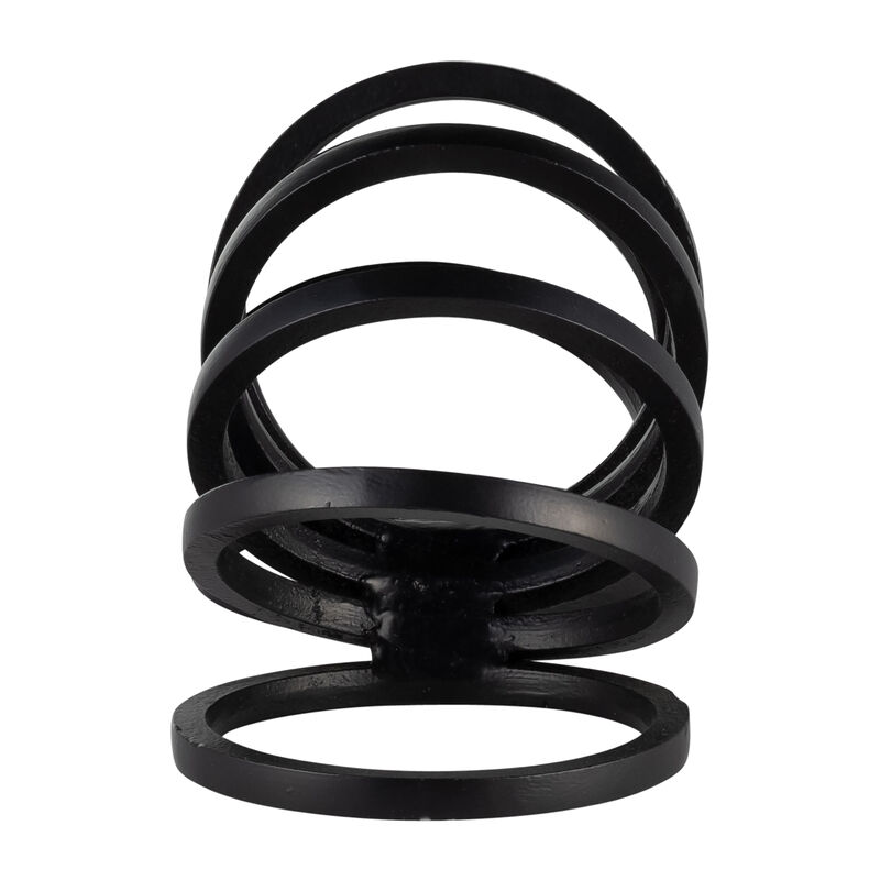Metal,11",slinky Ring Deco,black image number 2