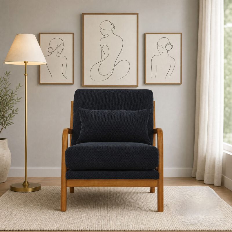Zitrig Wooden Lounge Chair image number 2