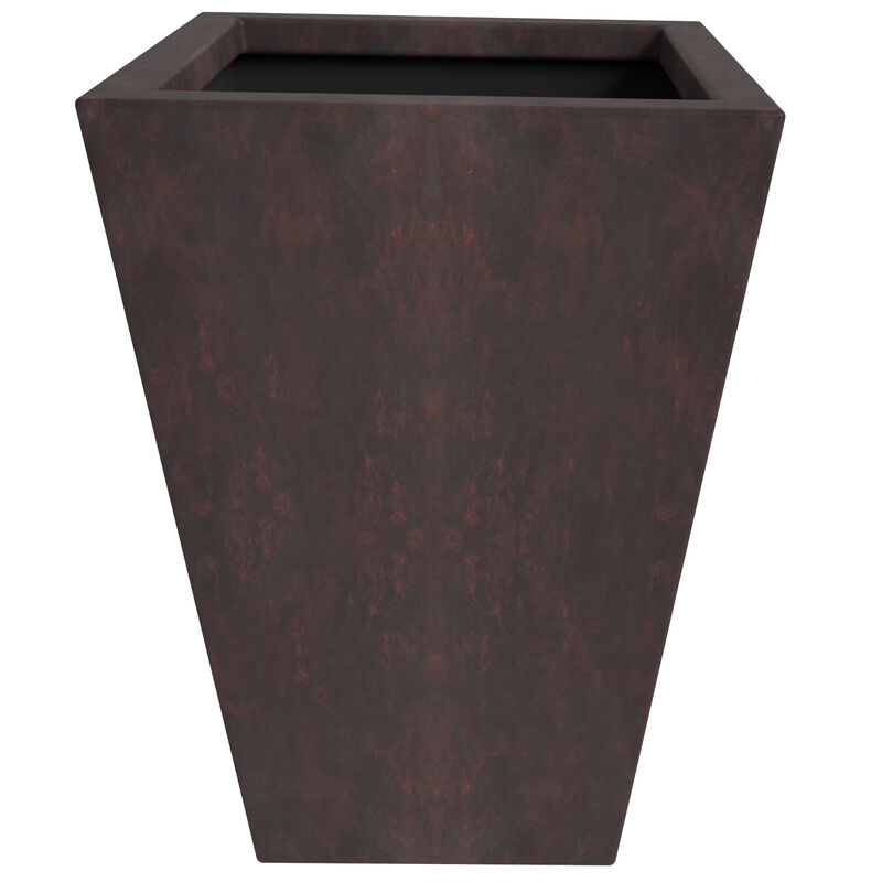 Leisuremod Serene Series Fiberstone and MgO Clay Square 21" Planter