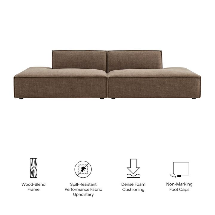 Restore 2-Piece Performance Fabric Upholstered Modular Loveseat