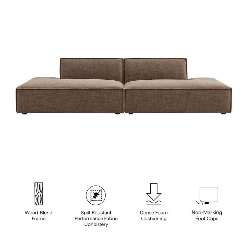 Restore 2-Piece Performance Fabric Upholstered Modular Loveseat image number 1