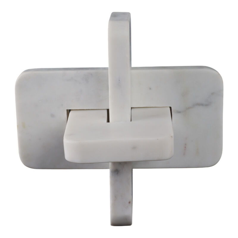 9" White Marble Knot, White image number 3