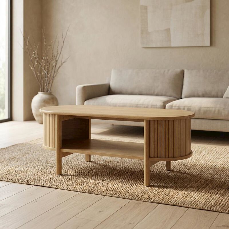 Modern Coffee Table with 35lb Weight and Stylish Base image number 4