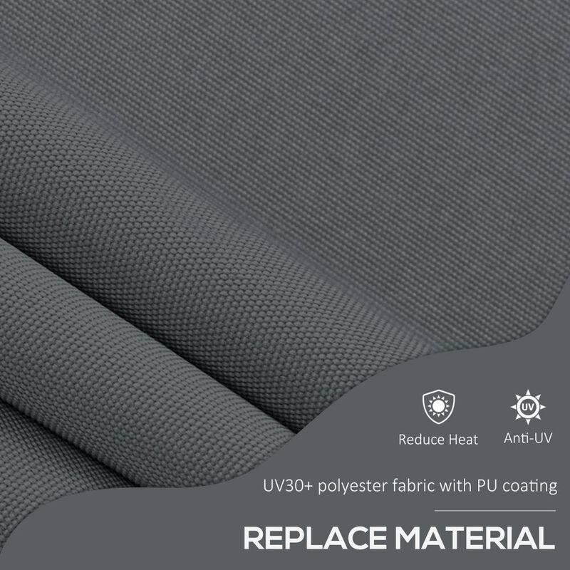 Hivvago Outdoor Retractable Awning with UV Resistant Fabric image number 5