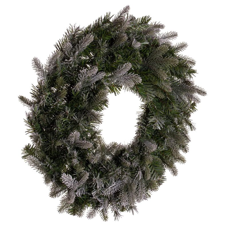 Vickerman 30" Frosted Douglas Fir Artificial UnLit Wreath. image number 1